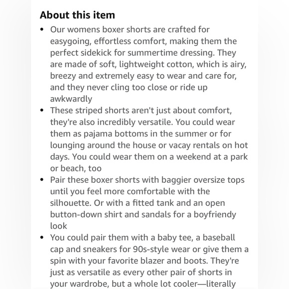 Blue Striped Women's Boxer Shorts M - Picture 4 of 4